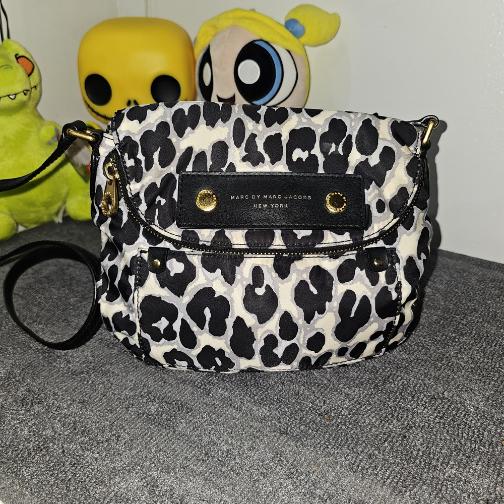 Marc by Marc Jacobs Black and White Leopard Print Bag
